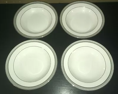 (4) Mikasa PLATINUM CROWN 8 1/2  Rim Soup Bowls • $20