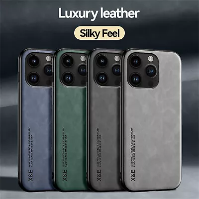 For IPhone 14 15 Pro Max 14 13 12 11 Pro Shockproof Rubber Magnetic Leather Case • $5.51