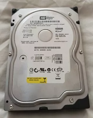 Western Digital WD800BB-56JKC0 80GB 3.5  IDE PATA Hard Drive • £16.50