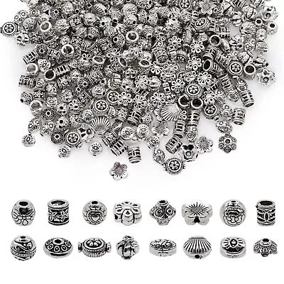 240g Silver Tibetan Beads Sterling Beads Silver Spacer Beads With Hole Metal ... • $24.99