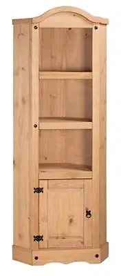 £108.99 • Buy Corona Corner Display Unit Bookcase Mexican Solid Pine By Mercers Furniture®