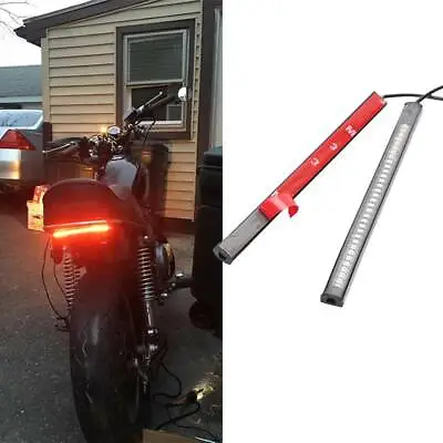 Motorcycle 48 LED License Brake Tail Light Turn Signals Flexible For Racer Cafe • $9.87