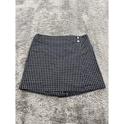 Jones New York Signature Skort Wrap Skirt Womans 14 Tennis Golf Black Plaid Mini • $20