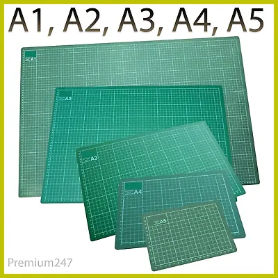 A1 A2 A3 A4 A5 Cutting Mat Non Slip Self Healing Printed Grid With Lines • £5.89