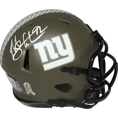 Michael Strahan Signed New York Giants Salute Mini Helmet Beckett 42694 • $149.99