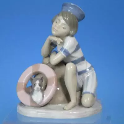 Lladro Porcelain Figure 6011 - Monday's Sailor Boy Child - 5½ Inches • $75