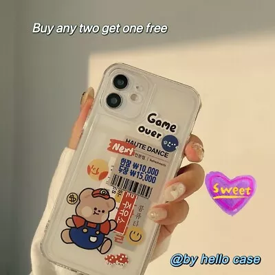 $10.99 • Buy Cute Cartoon Clear  Bear Case Cover Imited For IPhone 13mini  12max