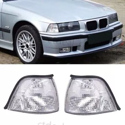 Pair Clear Corner Light Signal Lamp For BMW 3-Series E36 Sedan 4-Door 1992-1998 • $25.98