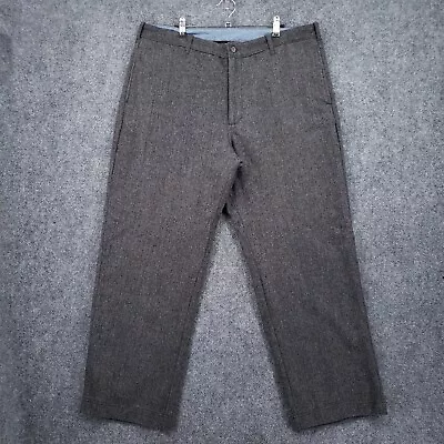 Woolrich Wool Pants Mens 38x30 Straight Leg Zip Fly Gray Dress Slack Tweed • $39.99