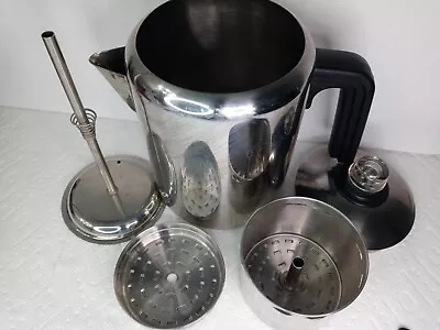 4-8 Cup FARBERWARE STAINLESS STEEL STOVETOP PERCOLATOR L7680 • $27.98