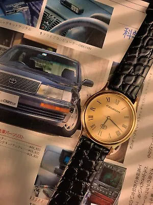 Original TOYOTA CELSIOR Dress Golden WatchJDM240SXS13CarNismodriftAE8690 • $160