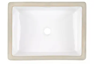 Signature Hardware Euric 20  Rectangle Porcelain Under Counter Mount Sink- White • £85.81