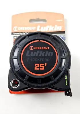Crescent Lufkin 25' Shockforce Nite Eye Dual-Sided Tape Measure W/ 16' Reach • $21.99