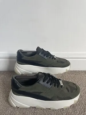 Steve Madden Colton Trainers Green Camo UK 7.5 EUR 40.5 USA 9.5 Camouflage • £34.99