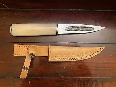 Handmade Traditional Fixed Yakut Knife Style Forged Steel And Camel Bone • $159.99