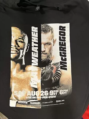 Connor McGregor Vs Mayweather Shirt Mens Large Black 2017 Boxing PPV Promo • $24