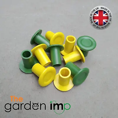 Rubber Garden Cane Caps Toppers Eye Protectors Garden Safety Medium Large Canes • £6.89