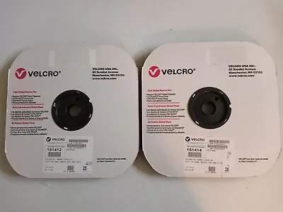VELCRO® 5/8  X 25yd Black Hook Loop Set Adhesive Backed 2 Rolls 151412 151414 • $25