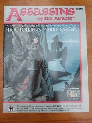 £89 • Buy MERP Assassins Of Dol Amroth Module From 1987. Middle Earth Roleplaying. 
