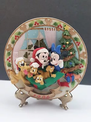 Vtg Disney 3D Mickey & Minnie Mouse & Pluto 1996 Wall Decor 6  By Enesco  READ • $14.62