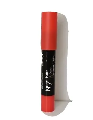 £1.99 • Buy No 7 Matte Lip Crayon Shade Blazing Coral (Red/Pink) 2.5g Brand New Full Size