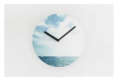 SECOND MANSION Modern Simple Design Wall Clock Silent Clock Mono - Sea • $29.50