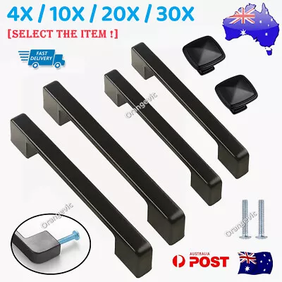 4/10/30X Cabinet Pulls Kitchen Cupboard Matt Black Door Handles Bar Drawer Knobs • $16.55