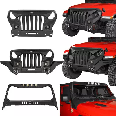 Mad Max Front Grill Bumper Windshield Frame Visor Cowl Fit Jeep Wrangler JL JT • $1299.56