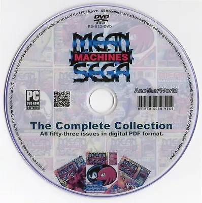 MEAN MACHINES SEGA Magazine Collection On Disk (Master System/Mega Drive Games) • £4.99