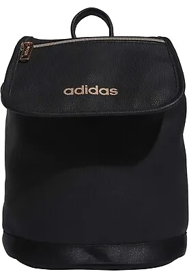 Adidas Women’s Unisex Black PU Leather Mini Backpack Travel Bag School New • $51.03