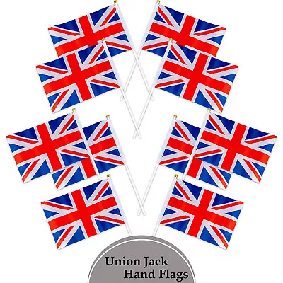 Union Jack Hand Waving Flags Royal Street Party English Great Britain Hand Flag • £3.69