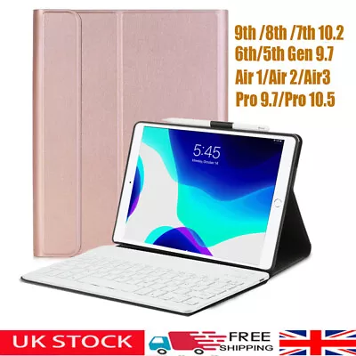 UK Keyboard With Smart Case Cover For IPad 9/8/7/6/5th Gen Air 5/4/3/2/1/Pro 11 • £22.98