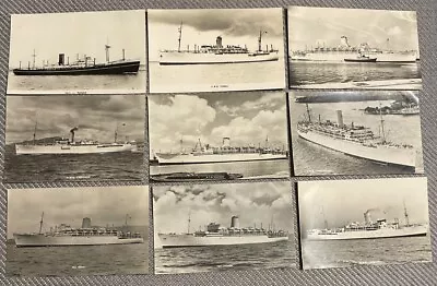 Postcard X 9 P&O Ships Liners Vintage Black & White Photo Postcards Unwritten • £25