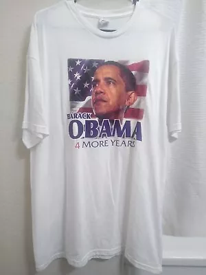 BARACK OBAMA *4 MORE YEARS* Presidential T-shirt🇺🇸 (UNISEX Adult Size: XXL) • $10