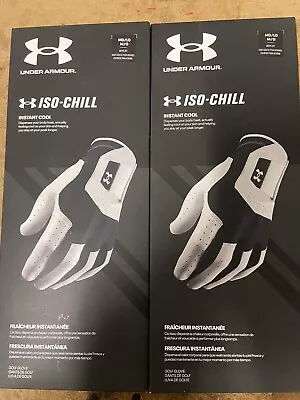 Under Armour Mens Iso-Chill Golf Glove  Leather. Size Medium Large X 2 • £23