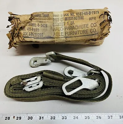 Vintage NOS 1950s 49D7079 Safety Harness Military Issue Parachute Strap Type D-2 • $25