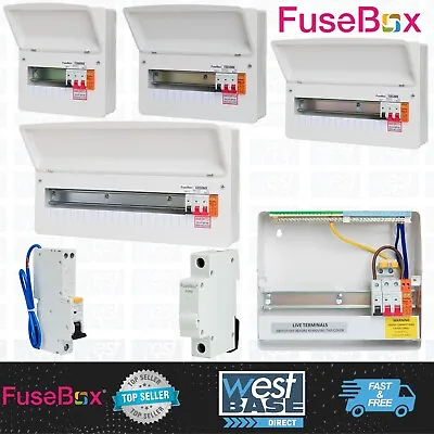 Fusebox Metal SPD Consumer Unit F2 100A Main Switch + Type A 6kA RCBOs (B Curve) • £3.25