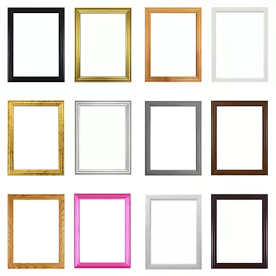 Black Wood Effect Picture Frames White Poster Photo Frame A1 A2 A3 A4 ALL COLOUR • £3.73