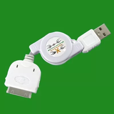 76cm Retractable For IPhone USB Data Sync Cable 3G 3GS 4 4S IPod IPad Charger • £3.49