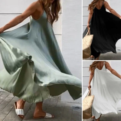 $16.14 • Buy AU STOCK Women Summer A-Line Dress Sleeveless Long Maxi Ladies Club Party Dress