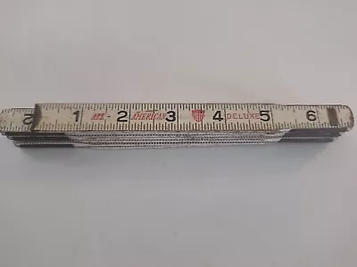 Vintage All American Deluxe Folding Ruler Zig Zag White Made USA • $9.95