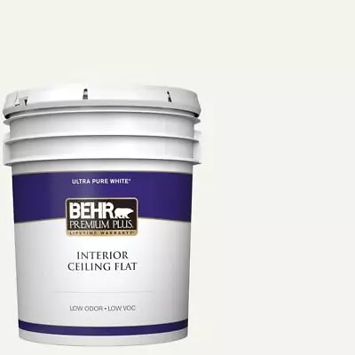 5 Gal Ceiling White Ultra Pure Flat Interior Paint Acrylic-Latex Low Odor & VOC • $133.72