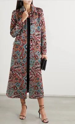 $1490 • Buy $5645+ Missoni Maxi Dress Coat Jacket Sequin Floral Black Blue Orange Label 40