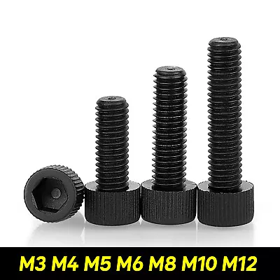 M3 M4 M5 M6 M8 M10 M12 Nylon Cap Head Screws Hex Socket Allen Key Bolts DIN 912 • £1.67