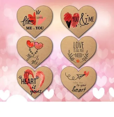 Happy Valentines Day Love Heart Thank You Labels Stickers Gift Craft Box Sticker • £0.99