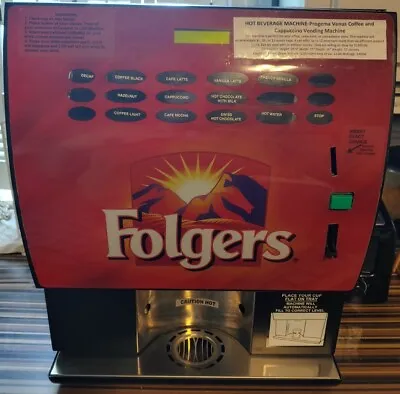 $1099 • Buy Folgers Progema Venus Coffee/Capp. Vending Machine AS6S Counter Coins Included 