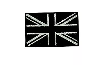 UK British Union Jack Black White Patch Adge Emrboidered Airsoft Camo Backpack • £2.98