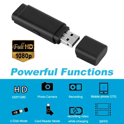 Mini USB Flash Drive Camera Hidden 1080P HD Video Recorder U Disk Nanny Cam NEW • $40.50