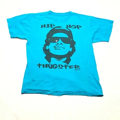 Eazy E T Shirt Mens M Blue Hip Hop Thugster Crew Neck Short Sleeve Rap Cartoon • $22.17