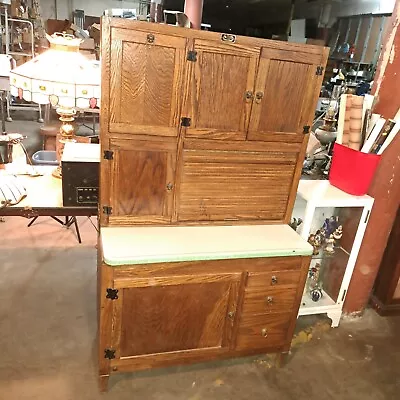 Sellers Better Kitchen Cabinet Antique Hoosier Baker Oak Farmhouse Pantry  • $1295